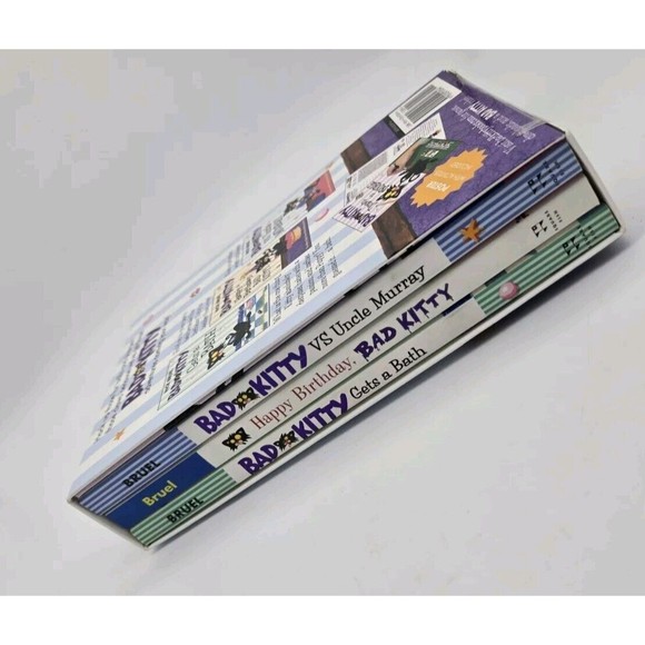 Bad Kittys Very Bad Boxed Set 3 Books Poster Gets A Bath Happy Birthday Vs Uncle - Picture 13 of 14